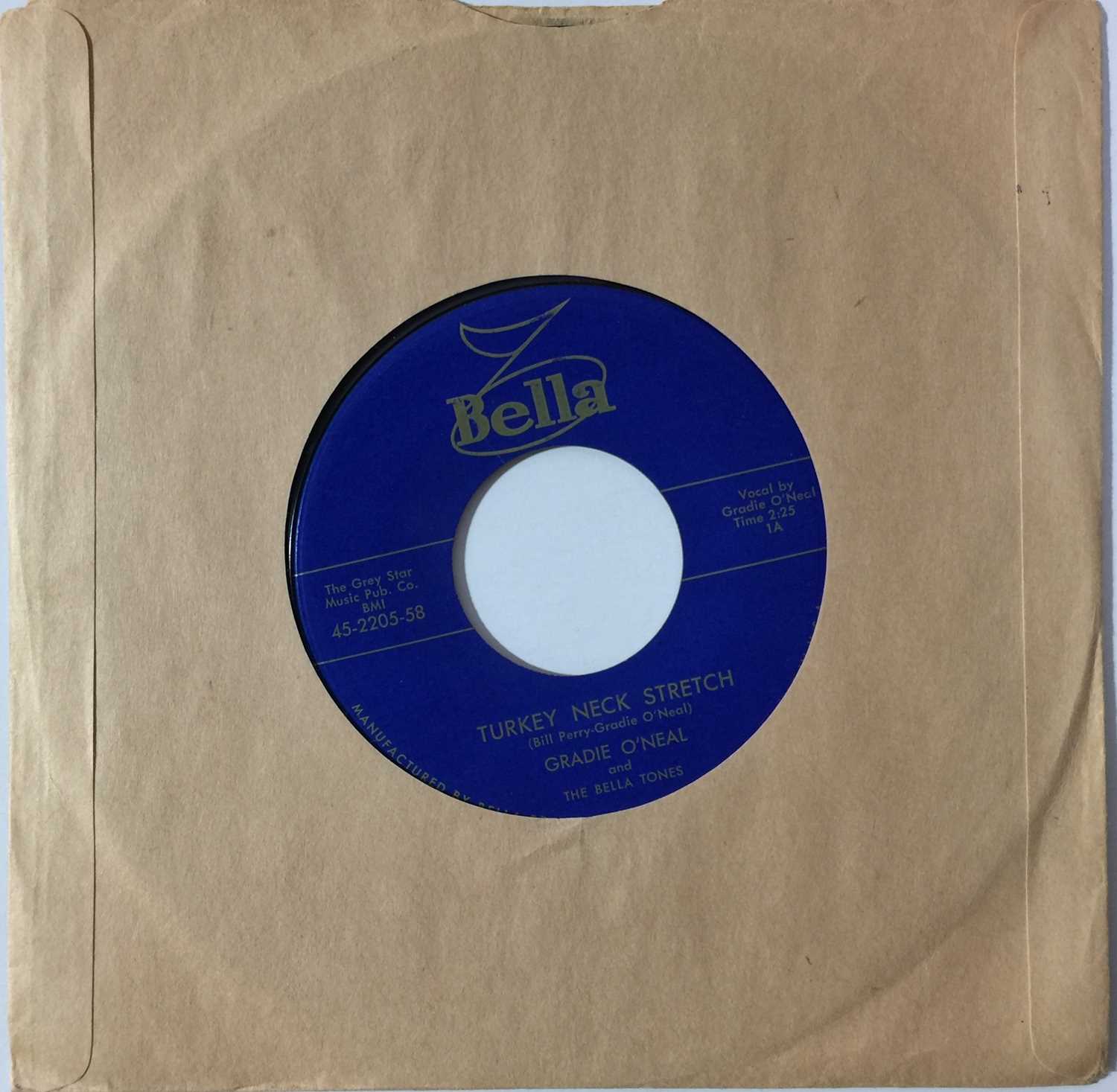 Lot 94 - GRADIE O'NEAL - TURKEY NECK STRETCH 7" (ROCKABILLY - 45-2205-58)