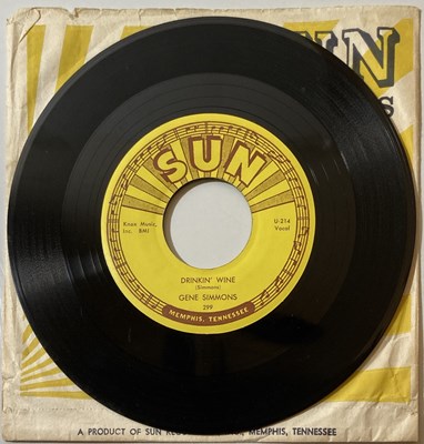 Lot 223 - SUN RECORDS COLLECTION - GENE SIMMONS - DRINKIN' WINE - SUN 299
