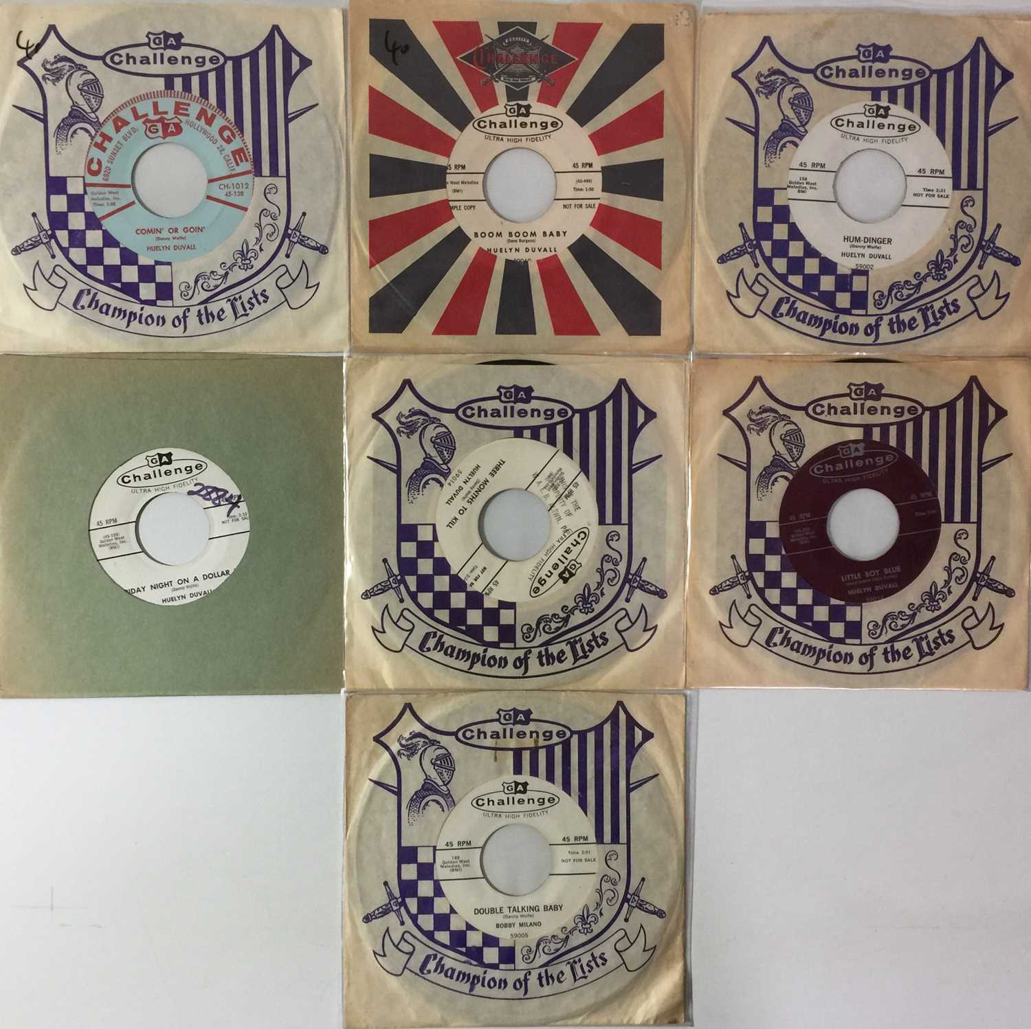 Lot 101 - CHALLENGE - 7" RARITIES (ROCKABILLY/ RNR)