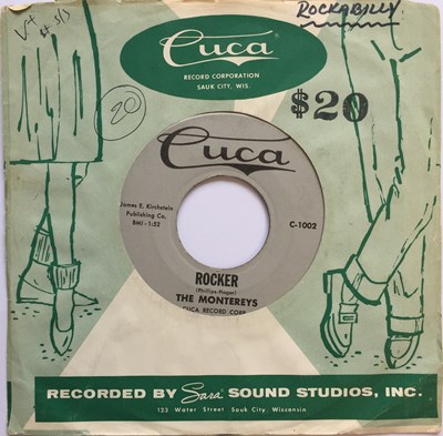 Lot 111 - THE MONTEREYS - ROCKIN' FOOL/ ROCKER 7" (ROCKABILLY - CUCA C-1002)