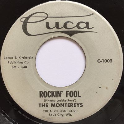 Lot 111 - THE MONTEREYS - ROCKIN' FOOL/ ROCKER 7" (ROCKABILLY - CUCA C-1002)