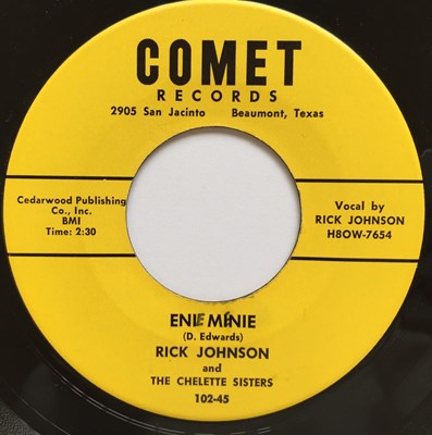 Lot 112 - RICK JOHNSON - ENI MINIE/ BOQUET OF ROSES 7" (ROCKABILLY - COMET 102-45)