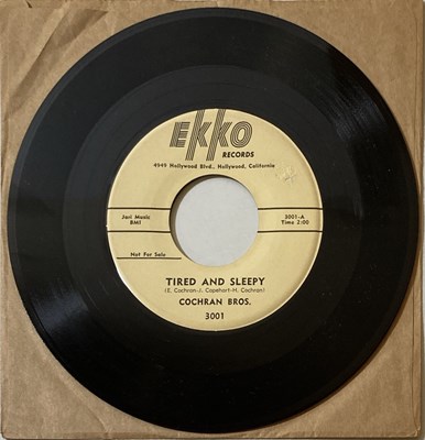 Lot 246 - THE COCHRAN BROTHERS - TIRED AND SLEEPY - EKKO 3001 PROMO.