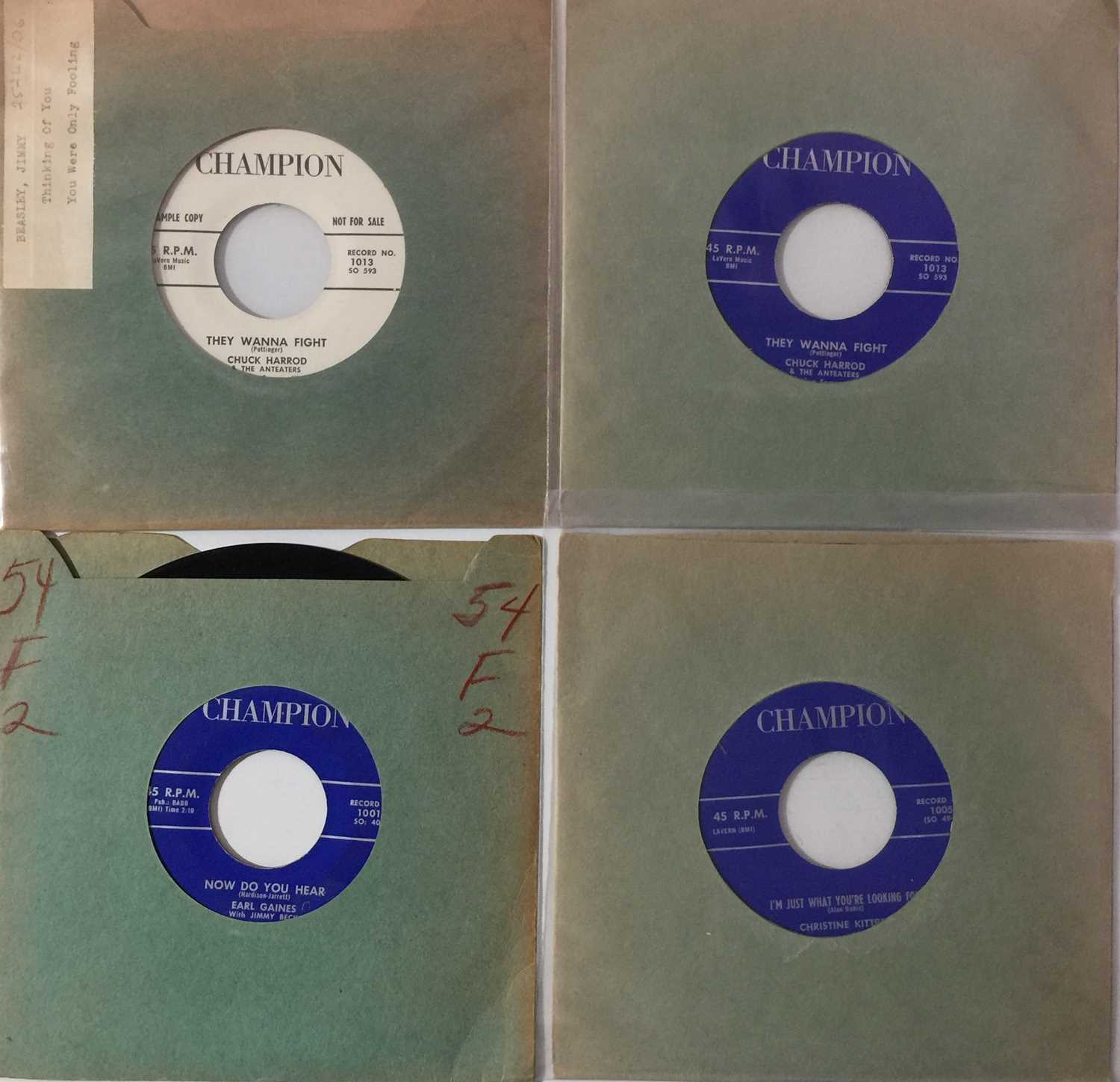 Lot 137 - CHAMPION - ROCK N ROLL/ R&B 7" RARITIES