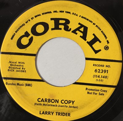 Lot 149 - LARRY TRIDER - CARBON COPY/ HOUSE OF THE BLUES 7" PROMO (SOUL - CORAL 62391)