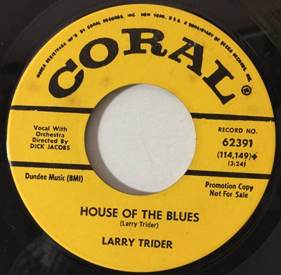 Lot 149 - LARRY TRIDER - CARBON COPY/ HOUSE OF THE BLUES 7" PROMO (SOUL - CORAL 62391)