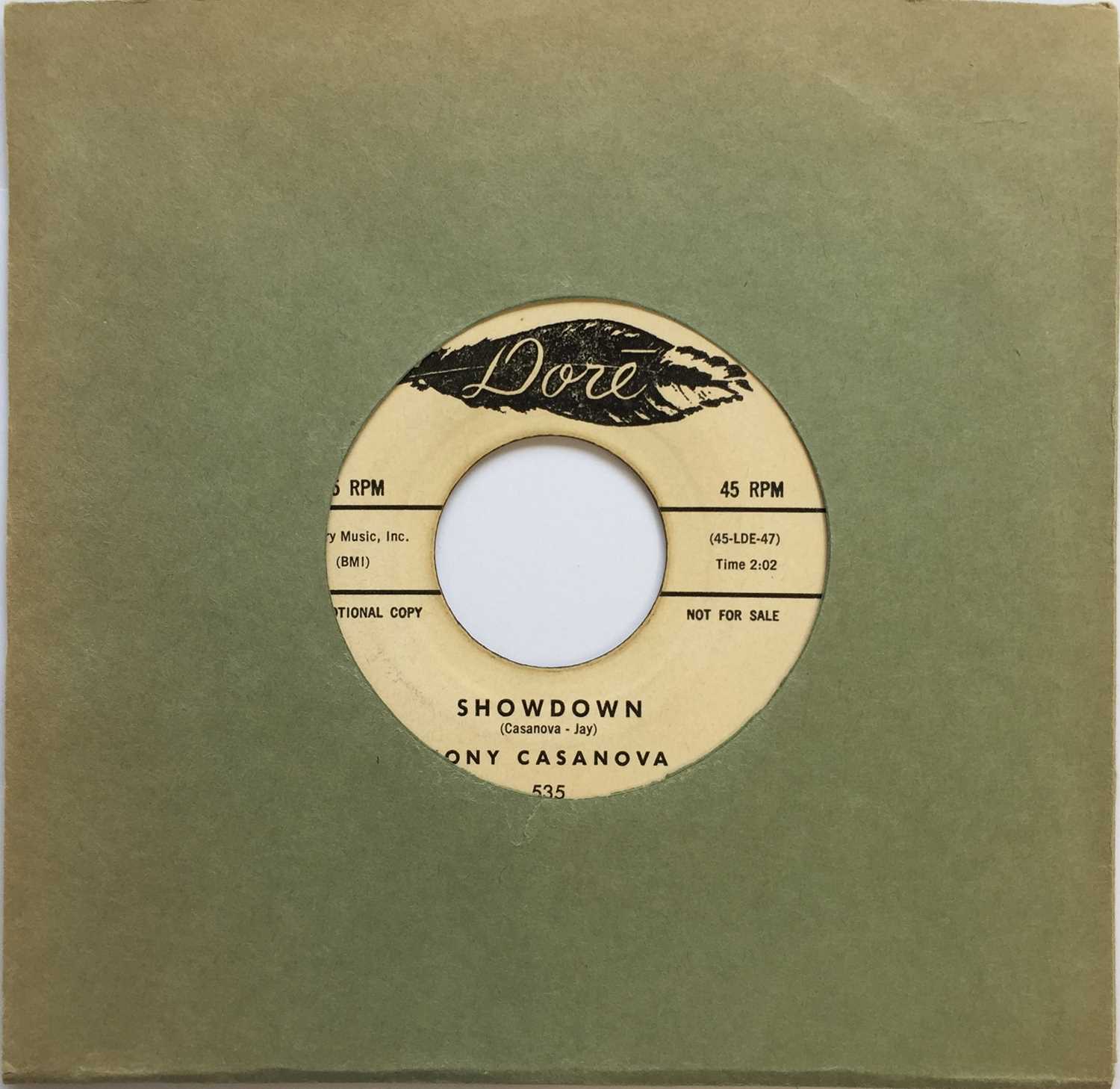 Lot 193 - TONY CASANOVA - SHOWDOWN - PROMO COPY ON DORE.