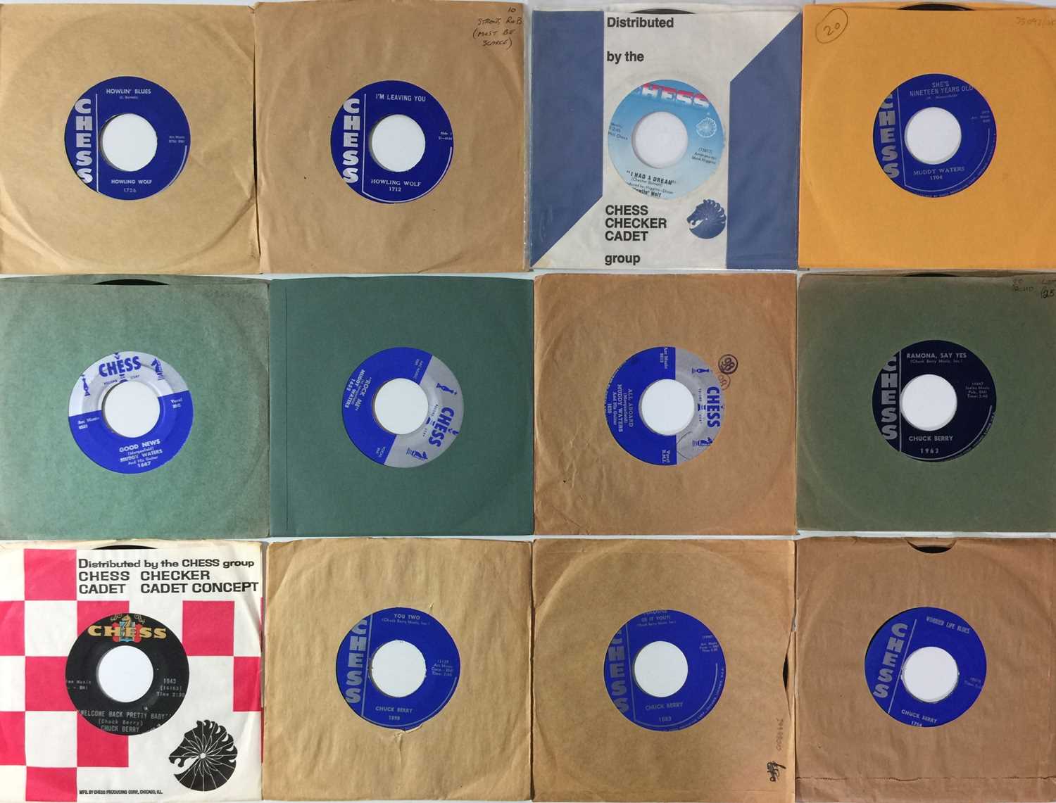 Lot 170 - HOWLIN WOLF/ CHUCK BERRY/ MUDDY WATERS - 7" PACK