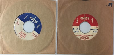Lot 128 - JIMMY LEE AND WAYNE WALKER/ MOONGLOWS - 7" CHESS PROMOS