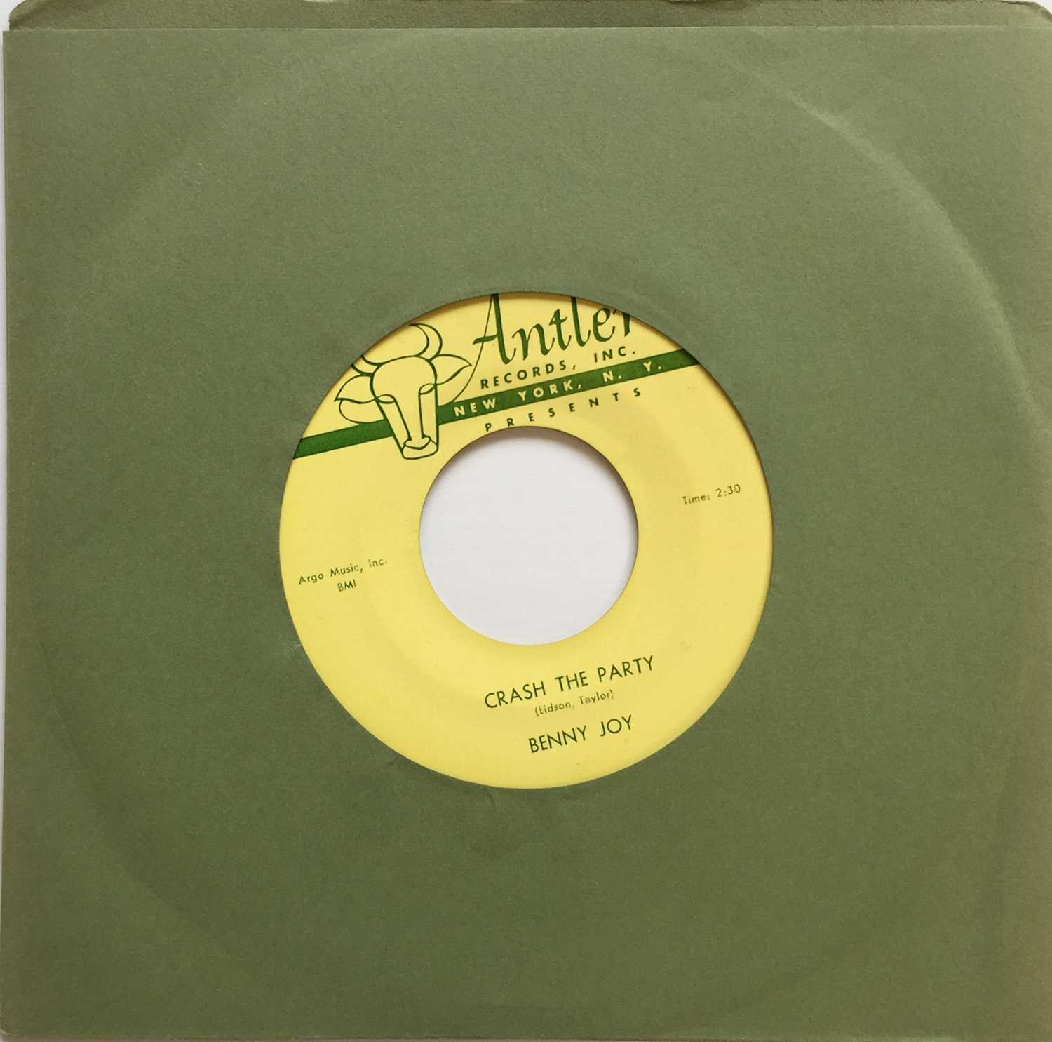 Lot 179 - BENNY JOY - CRASH THE PARTY C/W LITTLE RED BOOK 7" (ORIGINAL US COPY - ANTLER 831/832)