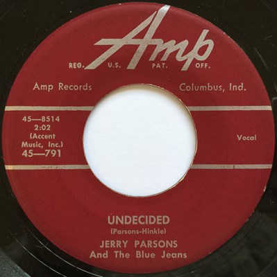 Lot 183 - JERRY PARSONS - UNDECIDED C/W DON'T NEED NO JOB 7" (ORIGINAL US COPY - AMP 45-791)