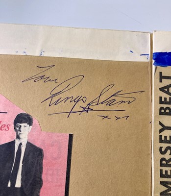 Lot 218 - BEATLES STORY SCRAPBOOK SIGNED TWICE BY RINGO STARR