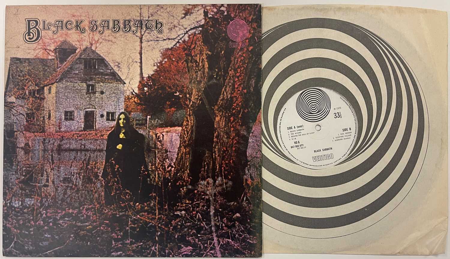 Lot 1 - BLACK SABBATH - S/T LP (UK 2ND PRESS - LARGE SWIRL - VO6)
