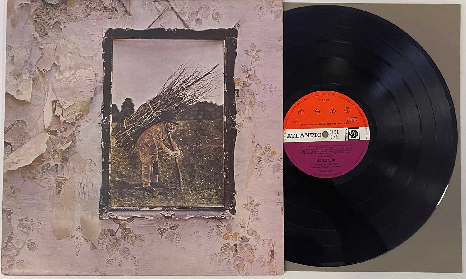 Lot 51 - LED ZEPPELIN - 'IV' LP (ORIGINAL UK INVERTED FEATHER/ PETER GRANT COPY- 2401012).