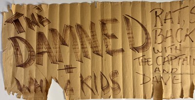 Lot 201 - THE DAMNED AND WHIZZ KIDS HAND MADE 1981 POSTER