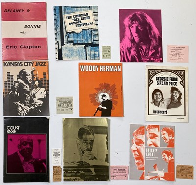 Lot 173 - BLUES AND FOLK ROCK CONCERT PROGRAMMES AND TICKETS.