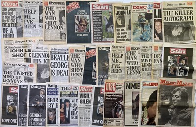 Lot 160 - BEATLES NEWSPAPER HEADLINES.