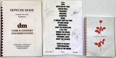 Lot 71 - DEPECHE MODE - TOUR ITINERARIES.