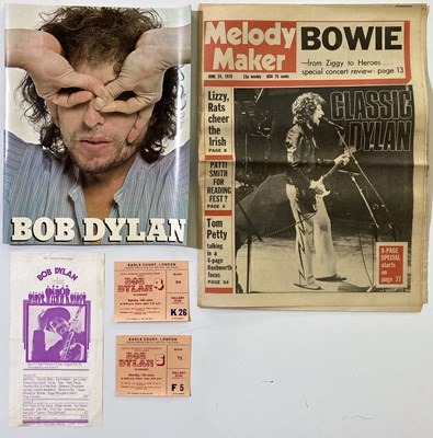 Lot 176 - BOB DYLAN - ISLE OF WIGHT HANDBILL / PROGRAMMES / TICKETS COLLECTION.