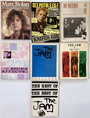 Lot 136 - COLLECTABLE MUSIC BOOKS - JOY DIVISION / SEX PISTOLS / THE JAM.