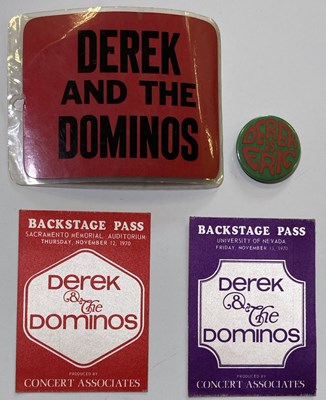Lot 407 - ERIC CLAPTON / DEREK AND THE DOMINOS BACKSTAGE PASSES.