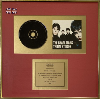 Lot 98 - THE CHARLATANS - TELLIN' STORIES BPI AWARD.