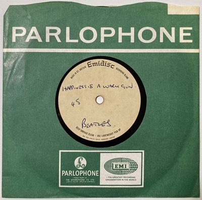 Lot 112 - THE BEATLES - HAPPINESS IS A WARM GUN - ORIGINAL UK 7" EMIDISC ACETATE RECORDING