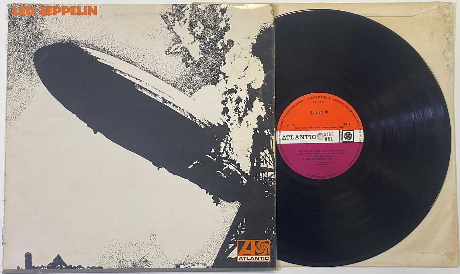 Lot 16 - LED ZEPPELIN - LED ZEPPELIN 'I' LP (ORIGINAL UK 'SUPERHYPE' LP/SECOND SLEEVE - ATLANTIC 588171)