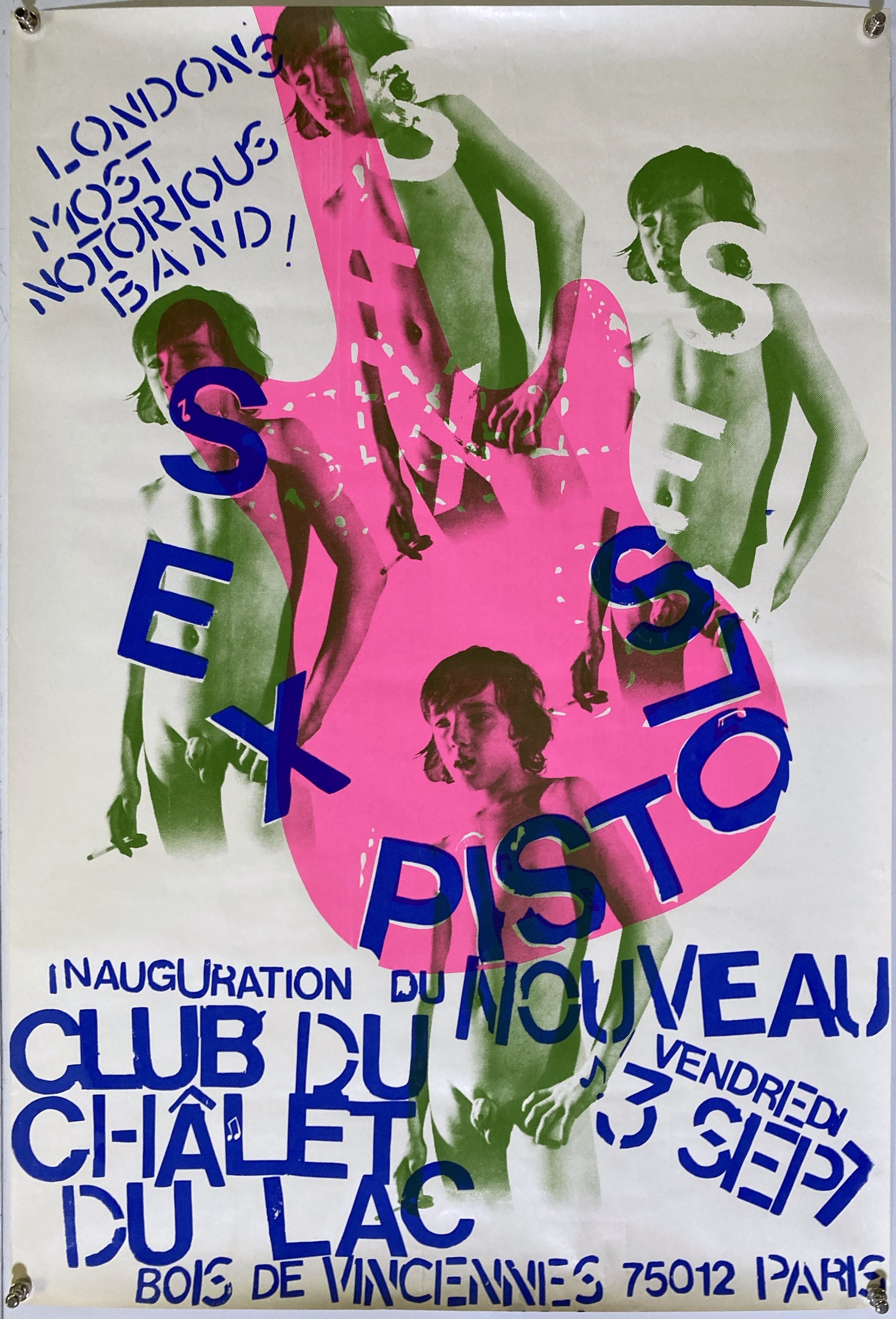 マルコムセックスピストルズClub Chalet du Lac 1976ポスター Lot 373 - SEX PISTOLS - AN ORIGINAL POSTER FOR THE