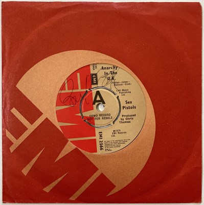 Lot 377 - THE SEX PISTOLS - ANARCHY IN THE UK DEMO SIGNED BY PAUL COOK / STEVE JONES.