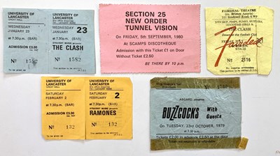 Lot 171 - PUNK TICKET COLLECTION INC CLASH / JOY DIVISION.