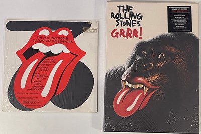 Lot 35 - THE ROLLING STONES - GRRR! BOX SET PLUS SUCKING IN THE SEVENTIES PROMO LP