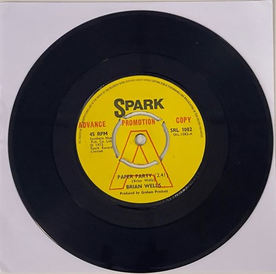 Lot 59 - BRIAN WELLS - PAPER PARTY 7" (ORIGINAL UK DEMO - SPARK SRL 1082)