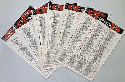 Lot 109 - TOP POPS - 1967/1968 CHART SHEETS INC BEATLES
