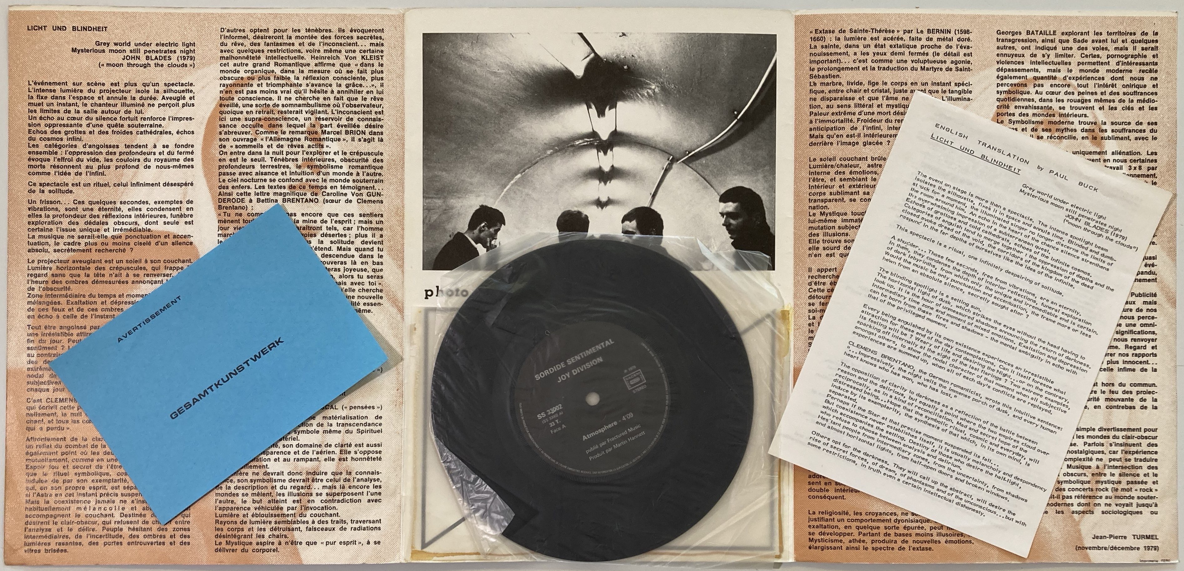 Lot 121 - JOY DIVISION - 'SORDIDE SENTIMENTAL'