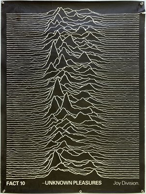 Lot 252 - JOY DIVISION - AN ORIGINAL UNKNOWN PLEASURES POSTER.