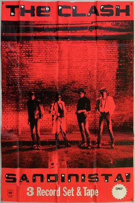 Lot 350 - THE CLASH - ORIGINAL SANDINISTA BILLBOARD POSTER.