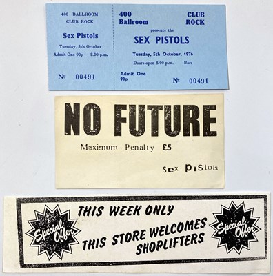 Lot 378 - THE SEX PISTOLS - UNUSED TORQUAY TICKET.