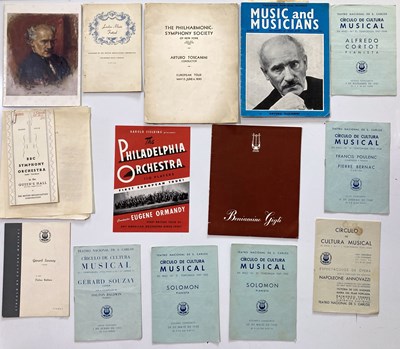 Lot 253 - CONCERT PROGRAMMES INC BERNAC / CORTOT / TOSCANINI.