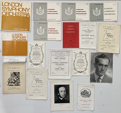 Lot 260 - THE LONDON SYMPHONY ORCHESTRA - CONCERT PROGRAMME ARCHIVE.