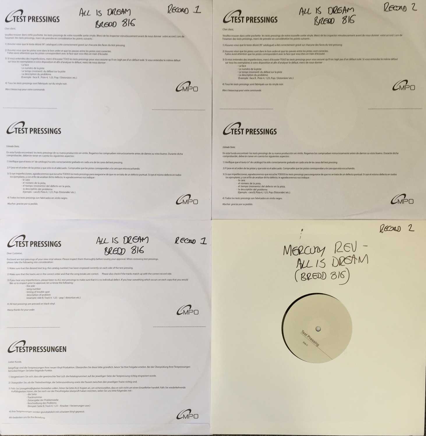 Lot 27 - MERCURY REV - ALL IS DREAM LP (2020 - CHERRY RED BREDD 816) - 2 COPIES