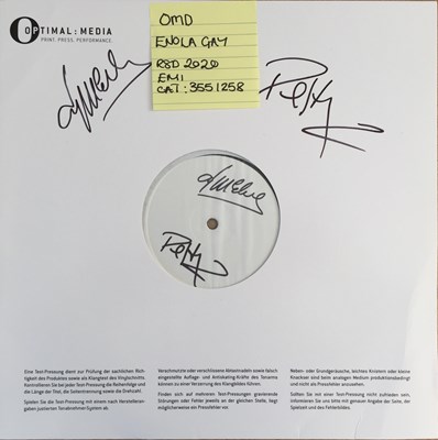 Lot 30 - OMD - ENOLA GAY 12" - ANDY MCCLUSKEY/PAUL HUMPHREYS SIGNED (RSD 2020 - 3551258)