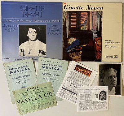 Lot 34 - GINETTE NEVEU - LP RARITIES (INCLUDING PROGRAMMES/ FLYERS)