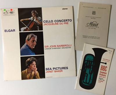 Lot 40 - JACQUELINE DU PRE/ BARBIROLLI/ BAKER - ELGAR LP (HMV STEREO - SIGNED - ASD 655).