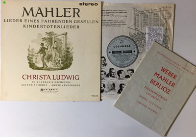Lot 41 - CHRISTA LUDWIG - MAHLER: LIEDER EINES FAHRENDEN GESELLEN LP (UK STEREO - SIGNED - SAX 2321)