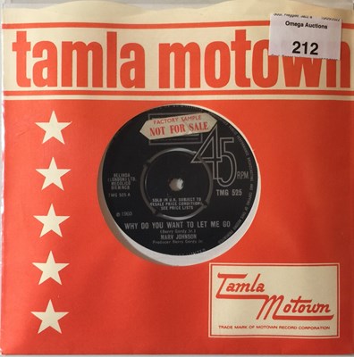 Lot 212 - TMG 525 - MARV JOHNSON - WHY DO YOU WANT TO LET ME GO 7"