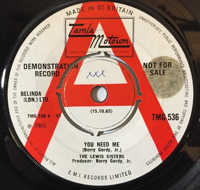 Lot 214 - TMG 536 DEMO - THE LEWIS SISTERS - YOU NEED ME 7"