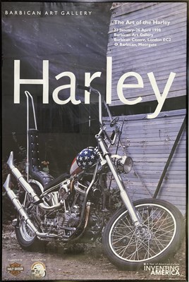 Lot 66 - HARLEY DAVIDSON - BARBICAN EXHIBITION POSTER.