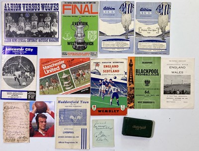 Lot 27 - FOOTBALL - PROGRAMMES AND AUTOGRAPHS.