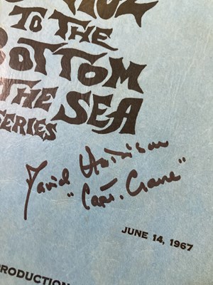 Lot 130 - VOYAGE TO THE BOTTOM OF THE SEA TV SERIES - A SIGNED SCRIPT.